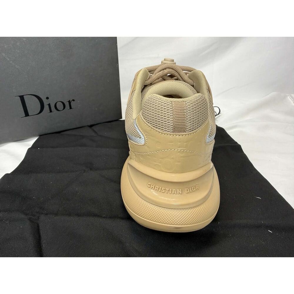 Dior B24 Beige Mesh Leather Trainers Size 46 EU/ 13 US SPB-TS 343339 - Picture 10 of 13